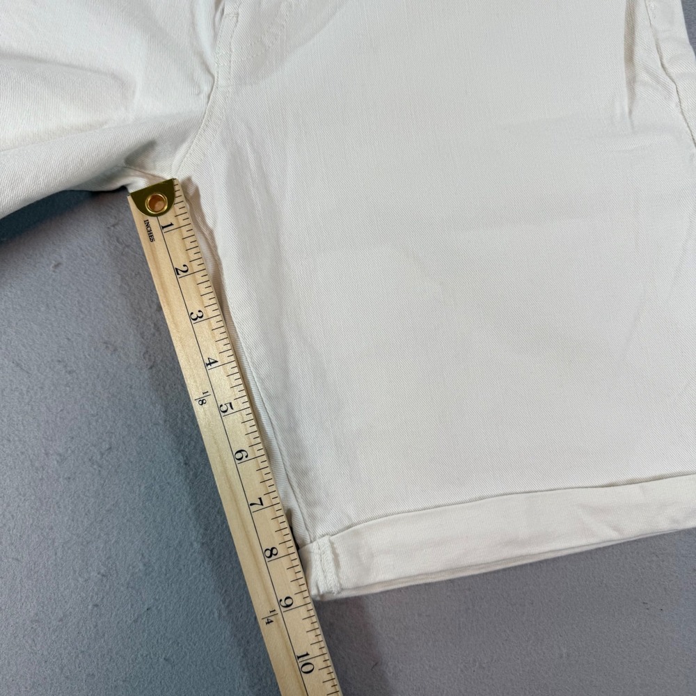 GAP 1969 Denim Shorts Mens 33 Off White Cream Cuffed Casual Summer - Picture 10 of 11